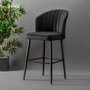 Hanah Home Rubi - Juego de 2 taburetes de bar Negro